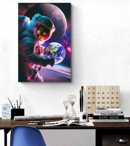 WANDBILD ASTRONAUT AUF EINER WELTRAUMMISSION - WANDBILDER ASTRONAUT - BILDER