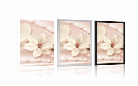 PLAGÁT LUXUSNÁ MAGNÓLIA - KVETY - PLAGÁTY