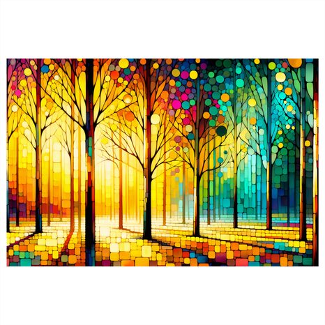 OBRAZ LESNÍ VITRÁŽ - OBRAZY LES - OBRAZY