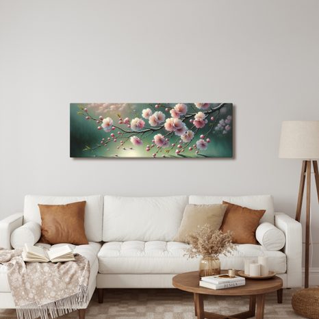OBRAZ SAKURA V ODLESKU SVĚTLA - OBRAZY KVĚTŮ - OBRAZY