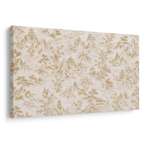 WANDBILD ZARTE ASIATISCHE BERGLANDSCHAFT - BILDER MIT FENG SHUI-MOTIVEN - BILDER