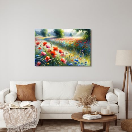 WANDBILD ZAUBER EINES SOMMERMORGENS AUF DER WIESE - WANDBILDER FELDER UND WIESEN - BILDER