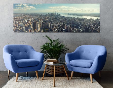 TABLEAU SUR TOILE – VUE SUR LE CENTRE ENCHANTEUR DE NEW YORK - TABLEAUX DE LA VILLE - TABLEAUX