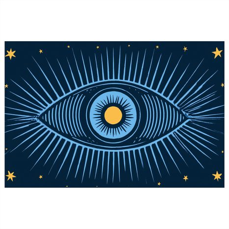 TABLEAU SUR TOILE – ŒIL MYSTIQUE DE LA NUIT ÉTOILÉE - TABLEAUX PAR THÈME - TABLEAUX