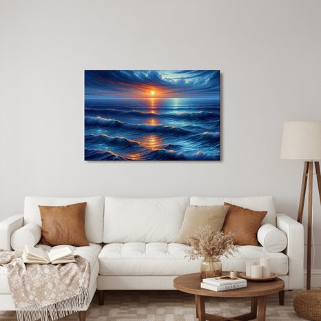 OBRAZ ZÁPAD SLUNCE NAD OCEÁNEM - OBRAZY VÝCHOD A ZÁPAD SLUNCE - OBRAZY