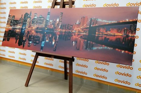 SLIKA ODSEV MANHATTANA V VODI - SLIKE MESTA - SLIKE