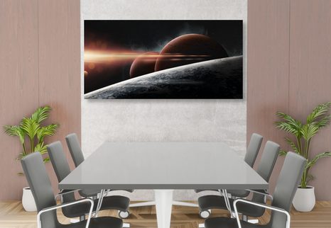 OBRAZ PLANÉTY V GALAXII - OBRAZY VESMÍRU A HVIEZD - OBRAZY