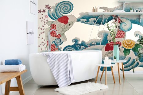 WALLPAPER ENERGY OF KOI FISH - 🔥 TOTAL SALE 🔥