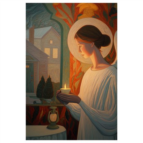 OBRAZ SVÁTEČNÍ ANDĚLSKÉ SVĚTLO - VÁNOČNÍ A ZIMNÍ OBRAZY - PICTURES