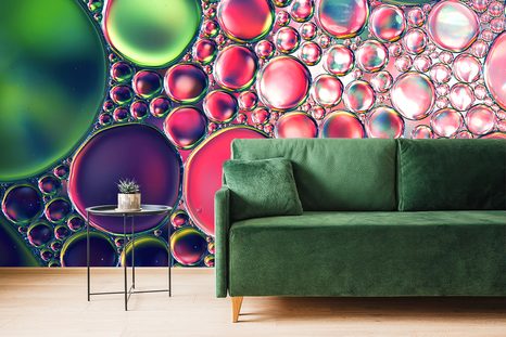 TAPETA ABSTRAKTNÍ KAPKY OLEJE - ABSTRAKTNÍ TAPETY - TAPETY