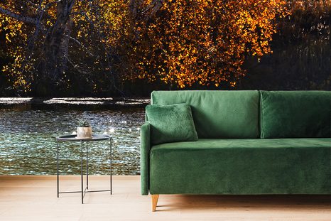 SAMOLEPÍCÍ FOTOTAPETA ODRAZ LISTÍ V JEZEŘE - SAMOLEPÍCÍ TAPETY - TAPETY