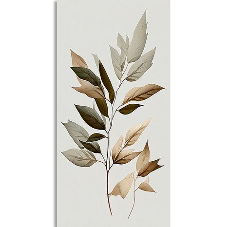 QUADRO SU TELA – FOGLIE DI LUSSO CON UN TOCCO DI MINIMALISMO - QUADRI ALBERI E FOGLIE - STAMPE E QUADRI