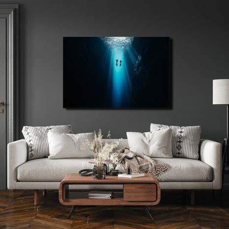 QUADRO SU TELA – MISTERO DELL'OCEANO PROFONDO - QUADRI MARE E SPIAGGIA - STAMPE E QUADRI