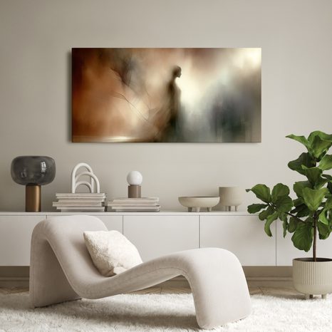 WANDBILD TRAUMHAFTE FRAU IN BRAUN - WANDBILDER FRAUEN - BILDER