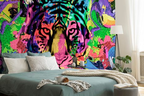 ΑΥΤΟΚΌΛΛΗΤΗ ΤΑΠΕΤΣΑΡΊΑ ΠΟΛΎΧΡΩΜΗ ΚΕΦΑΛΉ ΤΊΓΡΗΣ - ΑΥΤΟΚΌΛΛΗΤΕΣ ΤΑΠΕΤΣΑΡΊΕΣ - ΤΑΠΕΤΣΑΡΊΕΣ