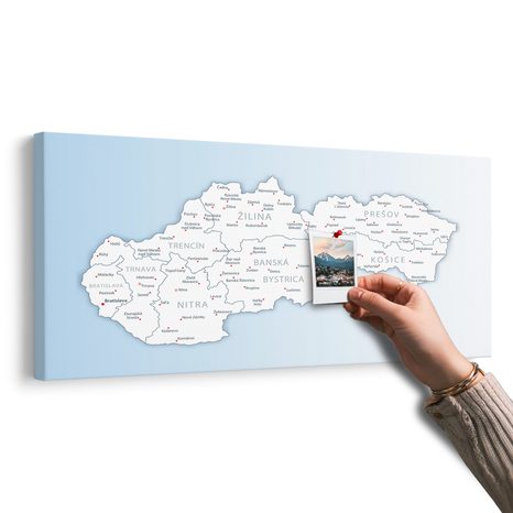 WANDBILD AUF KORK KARTE DER SLOWAKEI - WANDBILDER AUF KORK - BILDER