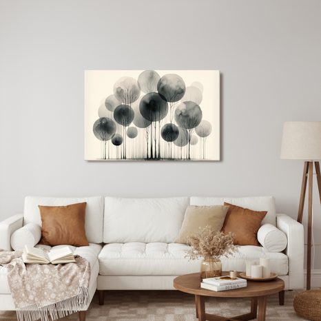 WANDBILD MYSTISCHER LEBENSBAUM IM NEBEL - BILDER BÄUME DES LEBENS - BILDER