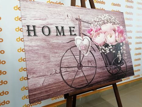 SLIKA ČUDOVITE ROŽE V VINTAGE VAZI Z NAPISOM - SLIKE Z NAPISI IN CITATI - SLIKE