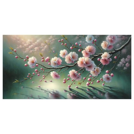 OBRAZ ROZKVETLÁ SAKURA - OBRAZY KVĚTŮ - OBRAZY