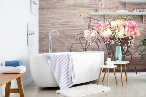 ΑΥΤΟΚΌΛΛΗΤΗ ΤΟΙΧΟΓΡΑΦΊΑ ΛΟΥΛΟΎΔΙΑ ΣΕ VINTAGE ΒΆΖΟ - ΑΥΤΟΚΌΛΛΗΤΕΣ ΤΑΠΕΤΣΑΡΊΕΣ - ΤΑΠΕΤΣΑΡΊΕΣ