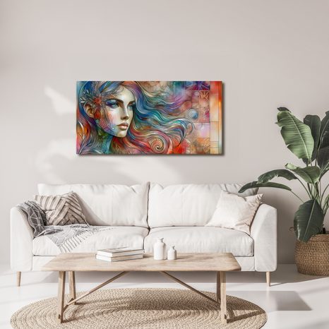 OBRAZ ŽENA S DUHOVÝMI VLASY - OBRAZY ŽENY - OBRAZY