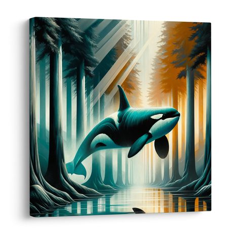 OBRAZ ZÁŘÍCÍ LES A KOSATKA - OBRAZY PODMOŘSKÝ SVĚT - OBRAZY