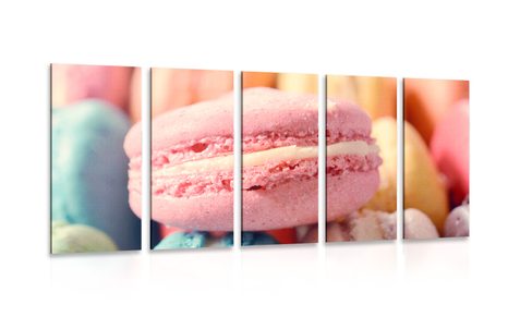 5 PART PICTURE FLOWER COLOR MACAROONS