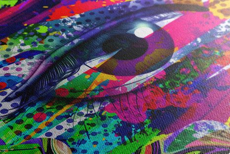 WANDBILD MENSCHLICHES AUGE IM POP-ART-STIL - POP-ART-BILDER - BILDER