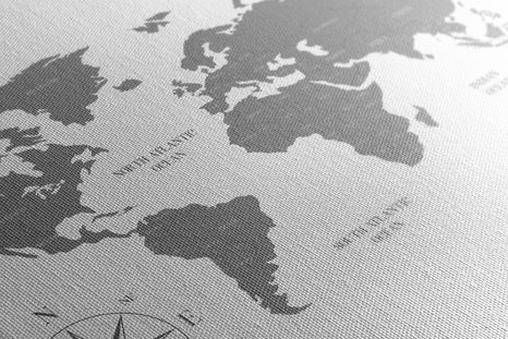 QUADRO IN SUGHERO – MAPPA DISCRETA IN VERSIONE GRIGIA - QUADRI SU SUGHERO - STAMPE E QUADRI