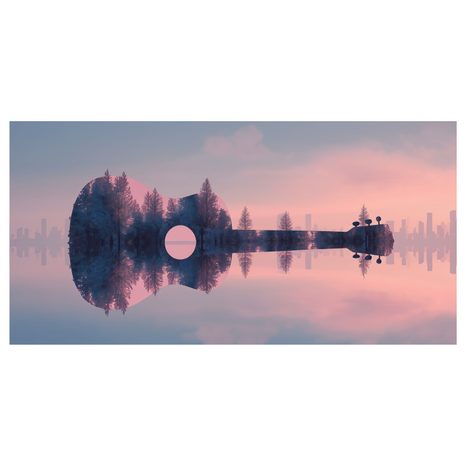 WANDBILD MUSIK UND NATÜRLICHE RUHE - MUSIKBILDER - BILDER