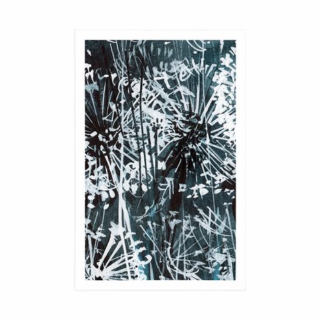 POSTER LÖWENZAHN MIT ABSTRAKTEN ELEMENTEN - BLUMEN - POSTER