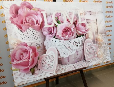 OBRAZ ROMANTICKÁ DEKORACE VE VINTAGE STYLU - VINTAGE A RETRO OBRAZY - OBRAZY