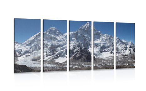 QUADRO IN 5 PARTI CIMA DELLA MONTAGNA - QUADRI DI NATURA E PAESAGGIO - QUADRI