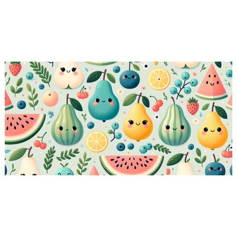 WANDBILD SAFTIGE FRÜCHTE MIT LÄCHELN - BILDER FÜR KINDER - BILDER