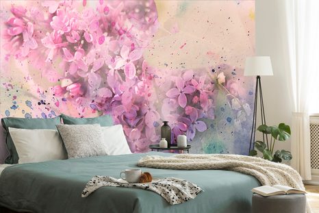 CARTA DA PARATI AUTOADESIVA – RAMO DI FIORI ROSA - CARTA DA PARATI AUTOADESIVE - CARTA DA PARATI