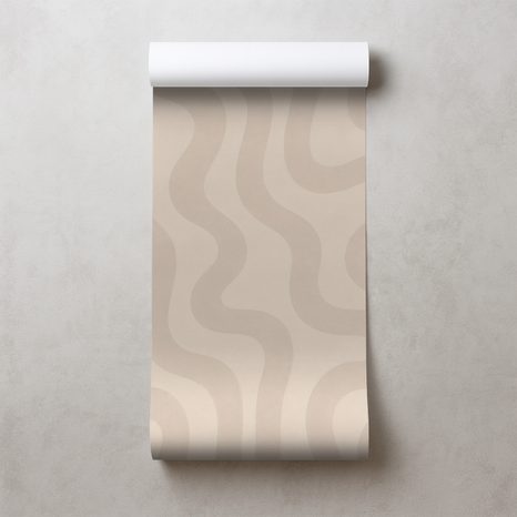TAPÉTA MINIMALISTA BÉZS HULLÁMOK - MINTÁS TAPÉTÁK - TAPÉTÁK