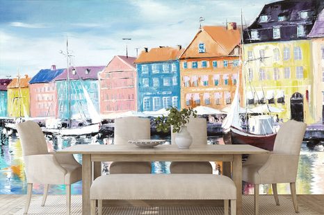 TAPETE ÖLGEMÄLDE VENEDIG - TAPETEN IMITATION VON ÖLGEMÄLDE - TAPETEN