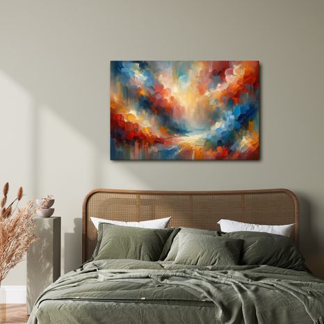 OBRAZ TANEC TEPLÝCH TÓNŮ - ABSTRAKTNÍ OBRAZY - OBRAZY