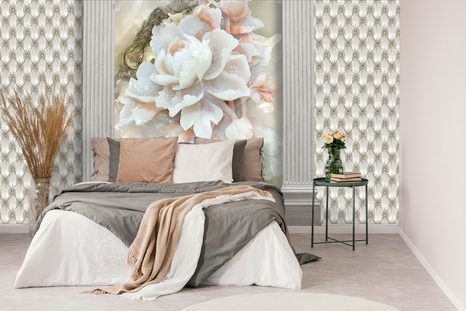 TAPETE LUXUSBLUMEN ZWISCHEN SÄULEN - TAPETEN - 🔥 TOTALAUSVERKAUF