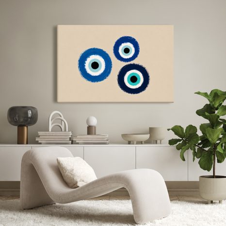 WANDBILD BLAUE SCHUTZAUGEN - WANDBILDER NACH MOTIV - BILDER