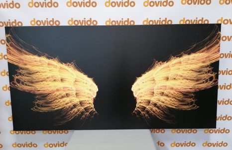 КАРТИНА НА ПЛАТНО – ЗЛАТНИ АНГЕЛСКИ КРИЛА - КАРТИНИ НА АНГЕЛИ - КАРТИНИ