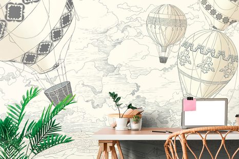 TAPETE WELT AUS DER PERSPEKTIVE - TAPETEN IMITATION VON ÖLGEMÄLDE - TAPETEN