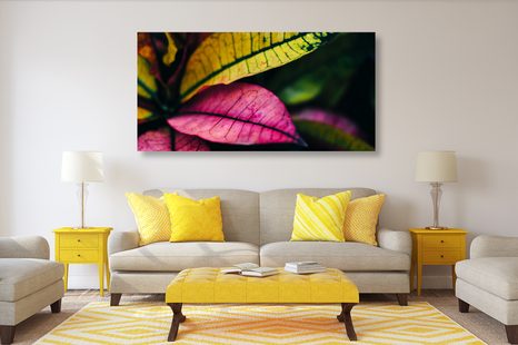 WANDBILD FRISCHE BLÄTTER - BILDER VON NATUR UND LANDSCHAFT - BILDER