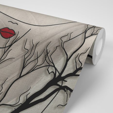 TAPETE ABSTRAKTE MACHT DER FRAU - TAPETEN MIT MENSCHEN UND PROMIS - TAPETEN