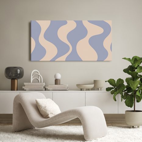 TABLEAU SUR TOILE – ONDULATIONS PASTEL AU STYLE MODERNE - IMAGES FORMES ABSTRAITES - TABLEAUX