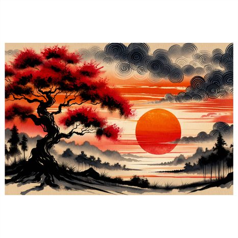SLIKA DRVO ŽIVOTA U ZALASKU SUNCA - SLIKE STABLA ŽIVOTA - SLIKE