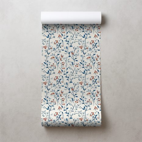 TAPETA JEMNÉ KVĚTINY NA BÍLÉM POZADÍ - TAPETY KVĚTINY - TAPETY