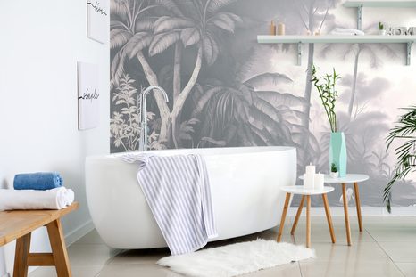 CARTA DA PARATI AUTOADESIVA – PALME TROPICALI DELICATE - CARTA DA PARATI AUTOADESIVE - CARTA DA PARATI