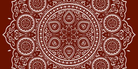 TABLOU MANDALA ETNICĂ FINĂ ÎN DESIGN VIȘINIU - TABLOURI FENG SHUI - TABLOURI