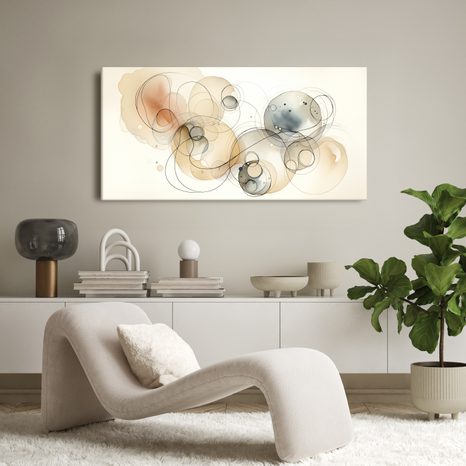 WANDBILD KREISABSTRAKTION - WANDBILDER ABSTRAKTE FORMEN - BILDER